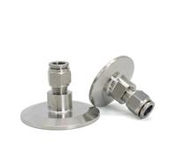 1pc SS304 Stainless Steel Quick-Fit Trachea Quick-Insertion Hose Clamp Joint TC25.4 Connection PC4MM
