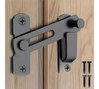 1pc Stainless Steel Barn Door Lock,180°Flip Sliding Latch with Manual Handle,Mortise Lock for Garage, Bathroom, Outdoor -Unfinished Finish, Normal Door Handing