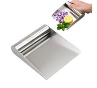 1Pc Stainless Steel Bench Scraper Kitchen Tool, Food Scoop and Dough Scraper, Multi-Purpose Prep Taxi for Slicing, Transferring and Cutting