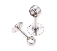 1pc Stainless Steel Centre Bracket Wardrobe Rail Support Hanging Rail Rod Pole Socket End Support Bracket Holder 19mm 25mm Dia(25mm)