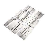 1pc Stainless Steel Dual Direction Adjustable Hinges for Automatic Folding and Sliding Doors with Spring Buffer Mechanism(Single Shot 5-inch)