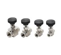 1pc Stainless Steel Equal Female Thread Needle Valve - Flow Control Shut Off Valve for High Pressure use(1/8 in)