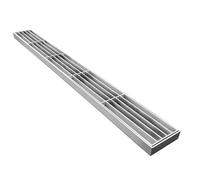 1pc Stainless Steel Garden Drainage Grate - Rectangular Linear Shower Floor Drain System for Efficient Water Flow(100cmx25cmx3cm)
