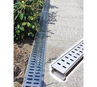 1pc Stainless Steel Garden Drainage Grates - Removable Channel Floor Drain for Rainwater and Stormwater Management(60cmx10cmx10cm 1 Pack)