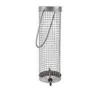 1pc Stainless Steel Hanging Bird Feeder Compact Design Easy Refill Feeding Apparatus Durable Metal For Garden