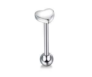 1Pc Stainless Steel Heart Shaped Tongue Ring Barbell Tongue Piercing Cute Bar Studs Rose Gold Body Jewelry Lovely and Professional
