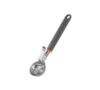 1PC Stainless Steel Ice Cream Spoon Digger Silicone Handle Ice Cream Multi Functional Creative Fruit Digger(Press Type Spoon)