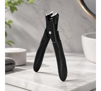 1pc Stainless Steel Large Opening Nail Clipper Black, Anti-Splash Toenail Cutter for Thick Hard Nails, Home Nail Tool
