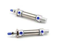1pc Stainless Steel Mini Cylinder with Air Buffer MAC40*25/50/75/100/150/200/250/300/400/450/500-S-CA(MAC40X250)