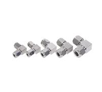 1PC Stainless Steel Pipe Fittings 304 Two Ferrule O.D 8MM 90 Degree Curve Tube Fitting Ferrule Connector