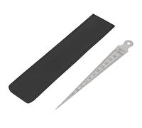 1PC Stainless Steel Taper Feeler Gauge Wedge Shaped Taper Welding Gauge Inch Metric Hole Inspection Measuring Tool 0-15mm/0-0.59in