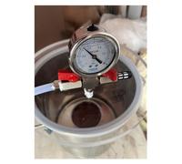 1pc Stainless Steel Vacuum Degassing Chamber Kit with Clear Acrylic Lid - 6L to 98L Capacity, Precise Vacuum Gauge(21L(30x30cm))