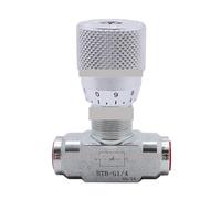 1pc STB G1/4 G3/8 Bi-Directional Flow Restrictor Hydraulic Valve Carbon Steel Flow Control Valve for Hydraulic(STB-G3-8)
