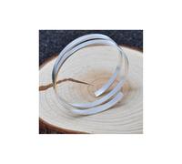 1pc Sterling Silver Rectangle Flat Wire 925 Silver Cuff Ring Blank 2mm To 6mm For Jewelry Making 100mm DIY Accessories (Size : 8x1.3mm(100mm))