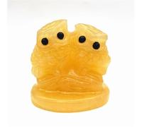 1PC Stone Orange Calcite Carved Owl Animal Ornaments Crystal Quartz Crafts Crystals Home Decor Gemstone Stone