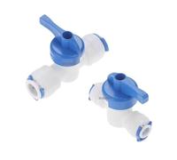 1Pc Straight 1/4" 3/8" OD Hose Quick Connection Control Fittings Plastic Water Ball Valve Reverse Osmosis RO Aquarium (3/8")
