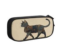 1pc Strange Clothing Cat Pattern Pencil Case, Durablesand Portable Office Stationery Storage Box,Holiday Gift