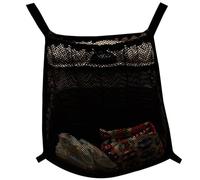 1PC Stroller Mesh Bag, Large Capacity Hanging Mesh Stroller Bag, Transparent Adjustable Baby Cart Organizer for Diaper Toy Snack
