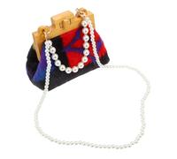 1pc Stylish Beaded Messenger Bag Unique Plush Bead Chain Handbag for Women Versatile Bag for Shopping Travel and Daily Use Random Color Random Color