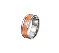 1PC Stylish Luminous Couples Rings Unisex Noctilucence Electrocardiography Design Mood Finger Ring for Parties Weddings and Gatherings Blue