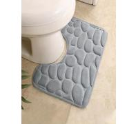 1pc Super Absorbent Memory Foam Bathroom Mat Thin Version, Soft and Comfortable Floor Mat, Non-Slip Foot Mat, Easy to Dry, Laundry, bedrooom, Bathroom Accessories,Light Grey,(15.7x19.7inches)