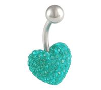 1PC Surgical Steel 14 gauge 3/8 10mm Belly Button Rings Piercing Jewelry navel Ear Lobe Earring 5mm Crystal More Choices, Stainless Steel, no gemstone