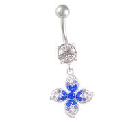 1PC Surgical Steel 14g 3/8 10mm dangle belly rings Piercing Jewelry navel Ear Lobe Earring 8mm 5mm Crystal More Choices, Stainless Steel, no gemstone