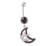 1PC Surgical Steel 14g 3/8 10mm dangle belly rings Piercing Jewelry navel Ear Lobe Earring 8mm 5mm Crystal More Choices, Stainless Steel, no gemstone
