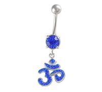 1PC Surgical Steel 14g 3/8 10mm dangle belly rings Piercing Jewelry navel Ear Lobe Earring 8mm 5mm Crystal More Choices, Stainless Steel, no gemstone