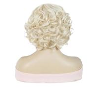 1pc Synthetic 13 * 3.5 * 1 Lace Women's Wig Short Platinum Blonde Curly Front For Daily