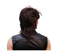1pc Synthetic Hair Mullet Wig Adult Funny Wigs For Men Pop Rock Joe Dirt For 70s 80s Brown