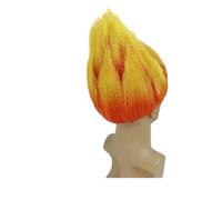 1pc Synthetic Hair Short Sadness Wig Cosplay Straight Blue For Kid With Glasses Inside Out Costume Fake Wigs For Women(Anger Wig)