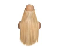 1pc Synthetic Of The Line Type Hair Extensions Straight Wig For Piece One With Invisible Fish Transparent Wire(105)