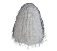 1pc Synthetic Silvery Grey Curly Wig For Women Anime Cosplay Witch Old Lady Style Accessory Hair