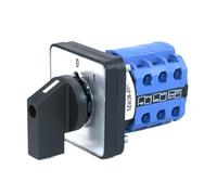 1pc SZW26/LW26-20/C06.3 Three Pole Two Position 20A Panel Selector Electric Rotary Cam Universal Switch ON OFF(C06.3 0 1 48X48mm)