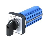 1pc SZW26/LW26-20 LW28 20A 660V 48X48 64X64 mm Panel Size 28 Screws Locking Changeover Rotary Selector Cam Switch(ON OFF ON 64X64mm)