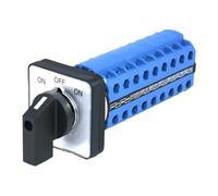 1pc SZW26/LW26-20 ON-OFF-ON 3 Position 36 Terminals 20A Transfer Changeover Cam Universal Selector Switch 64X64 48X48mm(ON OFF ON 64X64mm)