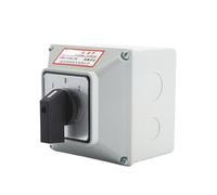 1pc SZW26/LW26-32 32A 3 Position 1-0-2 2 Phase Automatic Universal Changeover Rotary Knob Cam Switch With Box