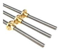 1pc T8 Lead Screw for 3D Printers and CNC Machines - 8mm Thread, 1/2/4/8mm Lead, 100mm/600mm Length with Copper Nut(600mmx4mm)
