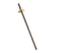 1pc T8 Trapezoidal Screw with Brass Nut Set, OD 8mm Pitch 8mm Linear Motion Threaded Rod for 3D Printer Z Axis(150mm)