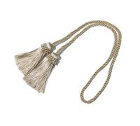 1Pc Tassels Curtain Tieback Handmade Fringe Room Accessories Curtain Tie Backs Hanging Ball Buckle Rope Curtains Holder for Home Decoration(Beige)