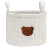 1PC Teddy Bear Diaper Bag 9.45x7.09in Small Soft Polyester Cotton Cute Storage Bins with Handle Portable Bear Basket for Nursery Room Home.