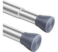 1Pc Telescopic Cupboard Bar No Drilling Room Divider Extendable Shower Curtain Tension Rod Adjustable Curtain Rod for Bookshelf Bathroom(110-200CM/43.3-78.7Inch,Grand Silver)