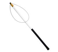 1PC Telescopic Fiberglass Swimming Pool Pole with Non-Slip Handle - Emergency Hook for Beach, and Water Park Use(White,450cm-3 Section)