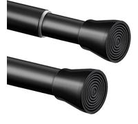 1PC Tension Rod for Shower Curtain Rail No Drilling curtain pole Extendable Telescopic Curtain Rod Easy Fitting for Bathroom Kitchen Cupboards(73-175CM/28.7-68.9Inch,Grand Silver)