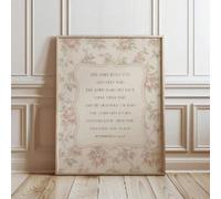 1pc The Lord Bless You Christian Canvas Poster Wall Art Print Maximalist Floral Bible Quotes Aesthetic Decor 80x120cm Frameless