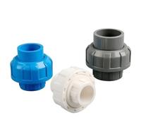 1Pc Thickening PVC Union Joint 20-50mm Equal Straight Connector for Garden Irrigation Aquarium Pipe Fitting(Grey (1 Piece),I.D 50mm)