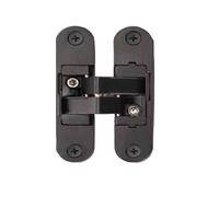 1pc Three-Dimensional Adjustable Invisible Door Hinge Hidden Solid Wood Folding Zinc Alloy Cross Hardware Fur(Black Right)