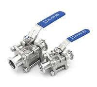 1pc Three Piece Model Manual High Vacuum Ball Valve KF16 KF25 KF40 KF50 Flange SS304 Stainless Steel(KF16)
