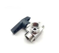 1PC Three-way Ball Valve Female Thread G1/8" 1/4" 3/8" 1/2" BSP stainless steel 304 high pressure temperature YFP-2B L (3/8")